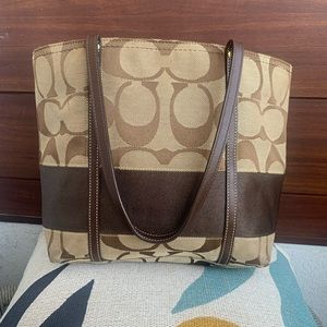 Coach Stripe Tote